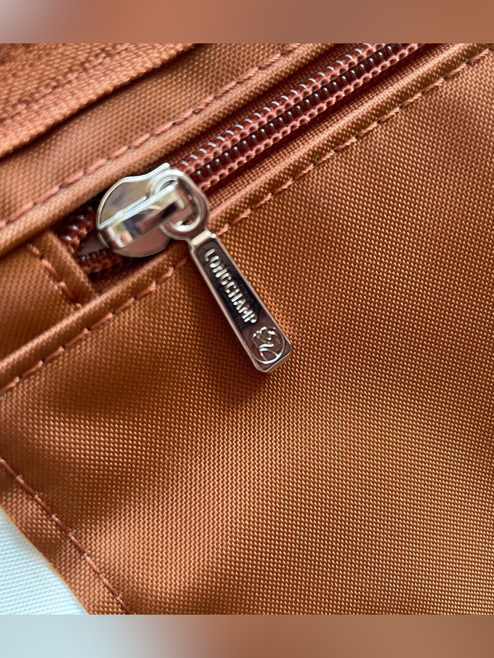 Longchamp Cognac Hobo Bag with Dark Brown Strap - Picture 9 of 14